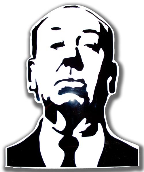 ALFRED HITCHCOCK  ritratto in bianco e nero