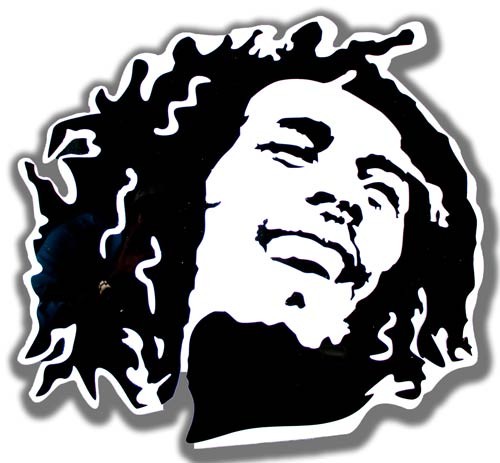 BOB MARLEY bianco nero wall hanging