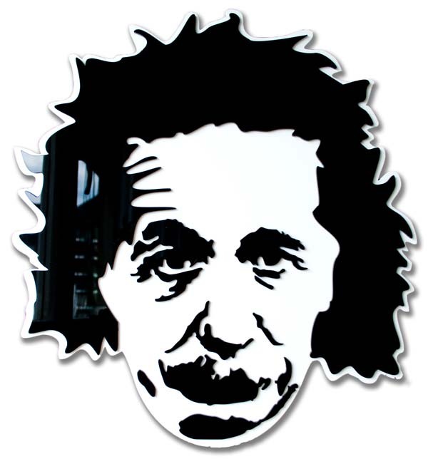   Albert Einstein ritratto tridimensionale