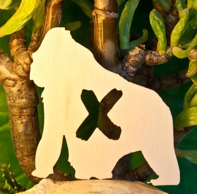 Alfabeto Gorilla - Lettera X