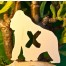 Alfabeto Gorilla - Lettera X