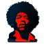 JIMY HENRIX red and black